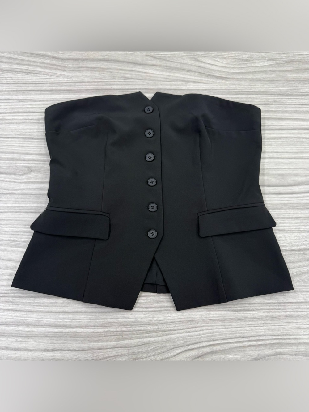 Bar III Structured Black Blouse Size 12 Like New